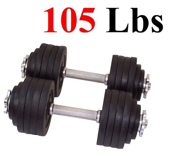One Pair of Adjustable Dumbbells Cast Iron