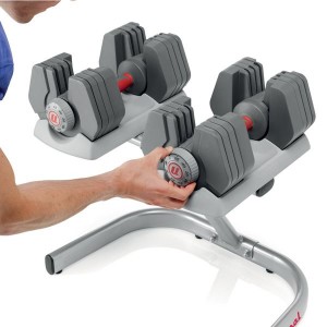 Universal Power-Pak 445 Adjustable Dumbbells with Stand