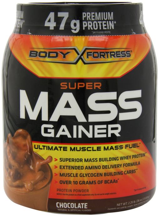 Body Fortress Super Mass Gainer, Chocolate, 2.25 Pounds